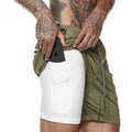 Shorts Para Treino 2 em 1 Esporte Air Effect 673 Direct Ofertas Verde Exército M